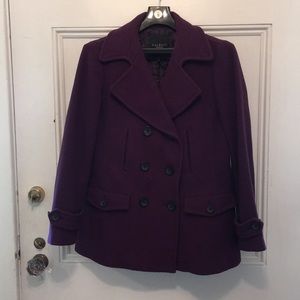 Purple peacoat Talbots